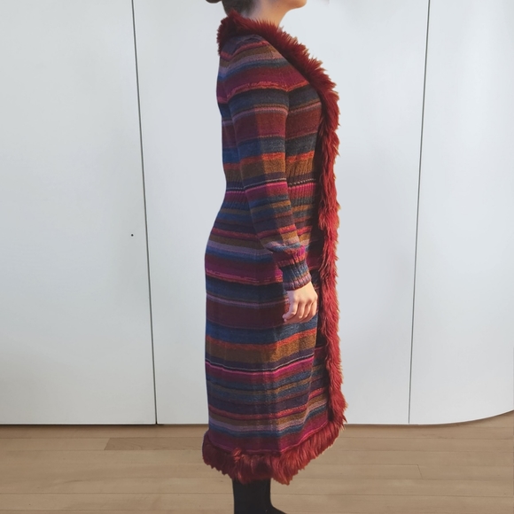 Peruvian Connection Striped Open Duster - Picture 3 of 11